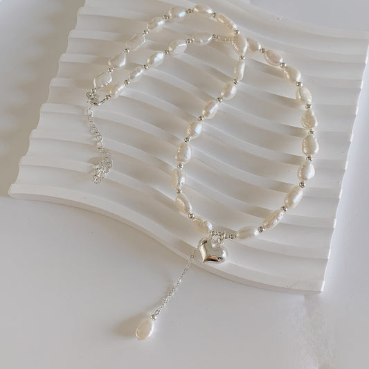 Heartbeat Pearl Necklace